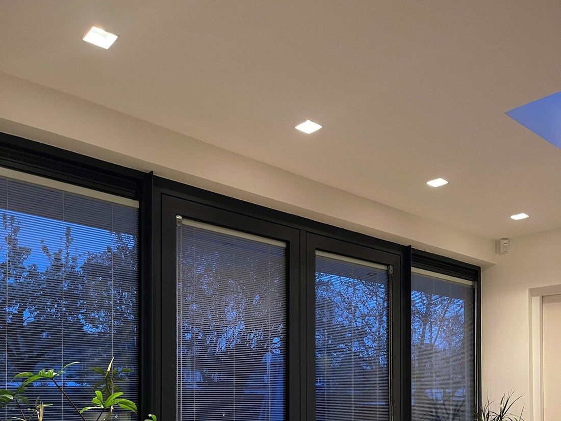 woonkamerplafond met GU10 inbouwspots