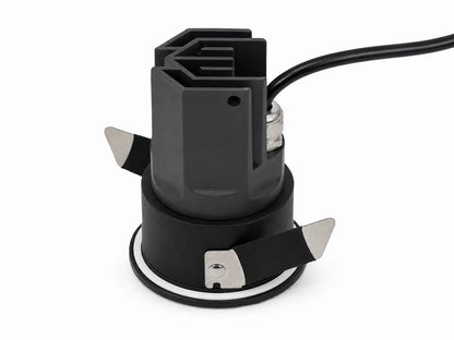 Achterkant van de Solenza Zwart IP65 badkamer inbouwspot