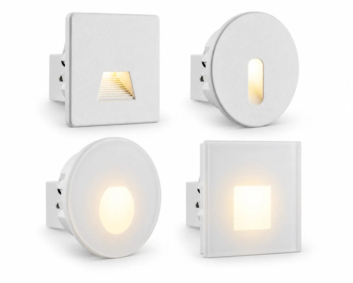 Alwaid Pro wit trapverlichting met de vier verwisselbare kapjes