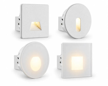 Alwaid Pro wit trapverlichting met de vier verwisselbare kapjes