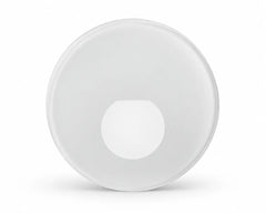 Rond wit glaskapje voor Alwaid Pro trapverlichting, vooraanzicht