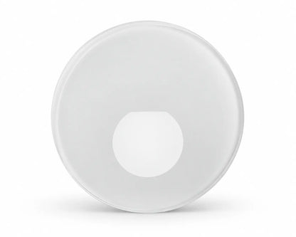 Rond wit glaskapje voor Alwaid Pro trapverlichting, vooraanzicht