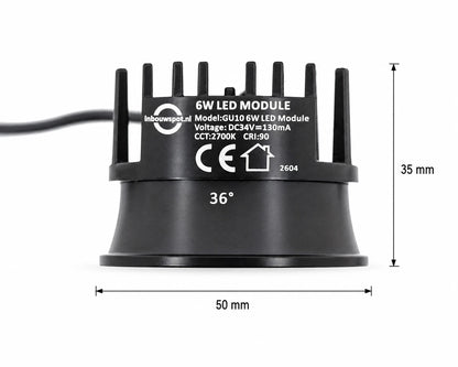 LED module 6W - Full Spectrum - 2700K / 36° (incl. driver)