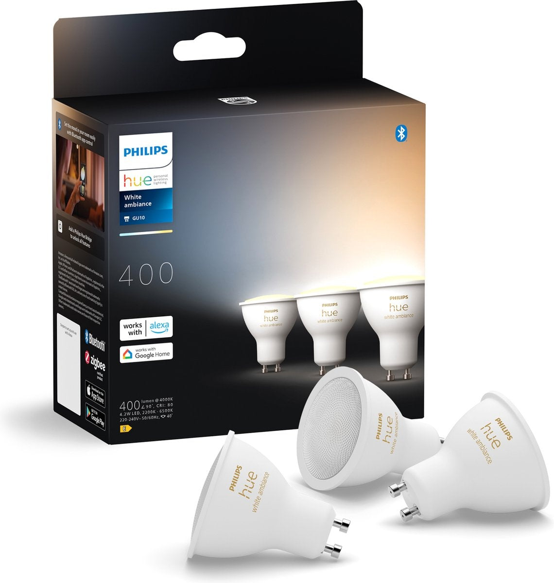 Philips HUE White Ambiance GU10 LED Lamp