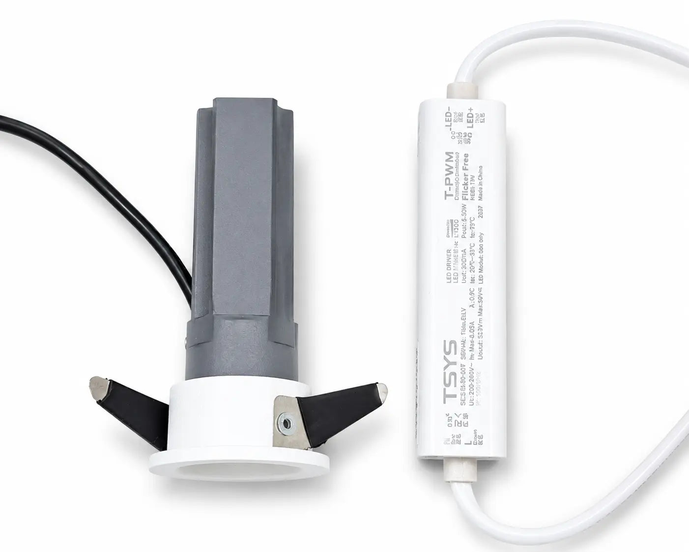 Minavo Wit mini inbouwspot Ø39mm, compacte LED-driver die door het boorgat past