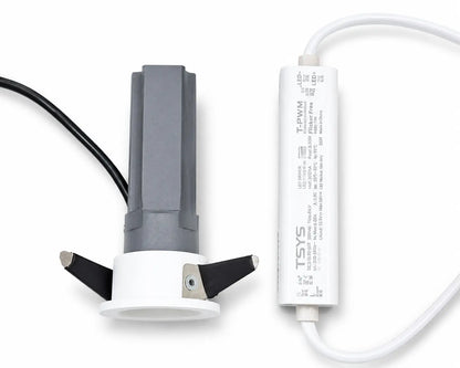 Minavo Wit mini inbouwspot Ø39mm, compacte LED-driver die door het boorgat past