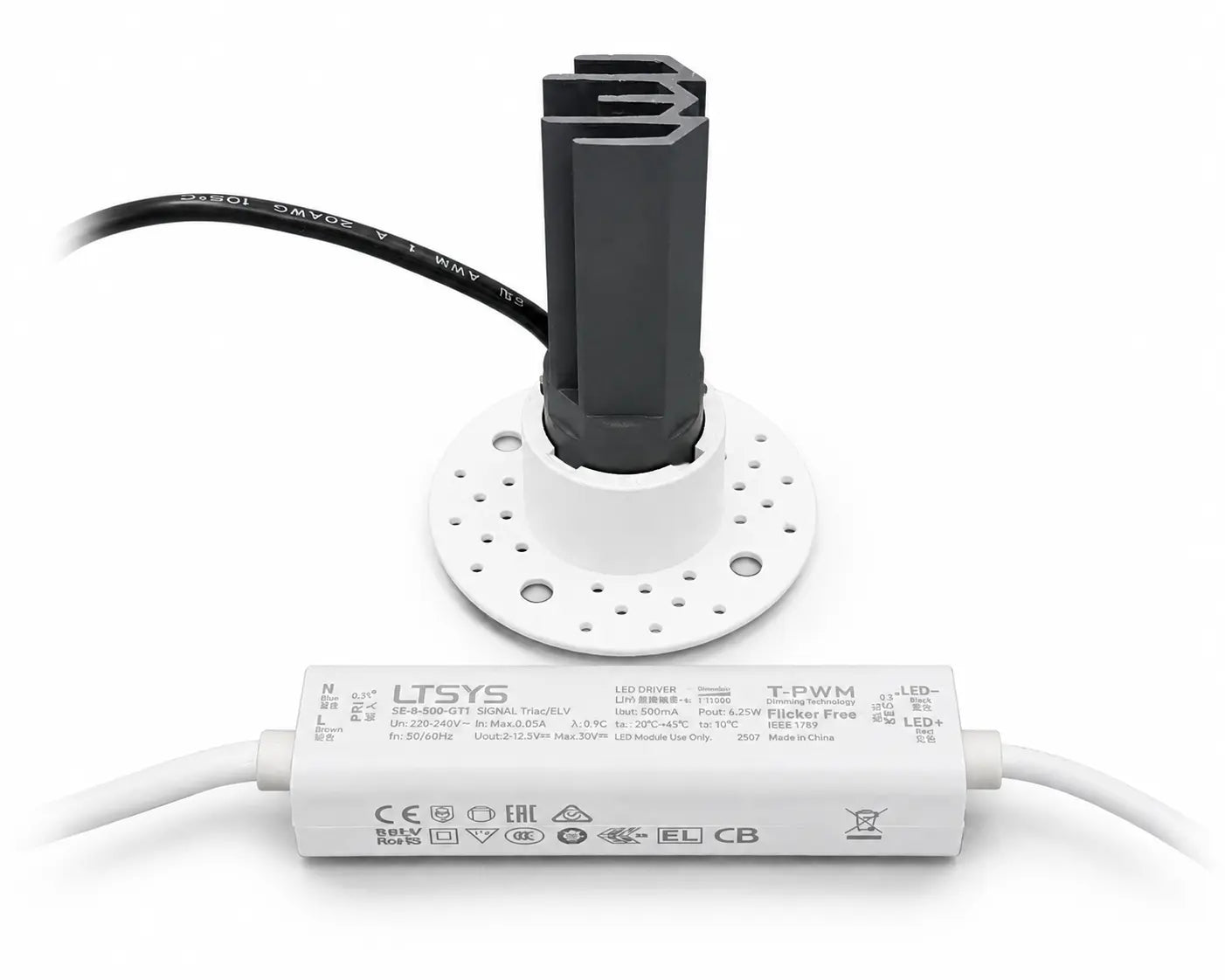 Minavo Wit | premium mini Inbouwspot Ø32mm | LED 8W | Trimless