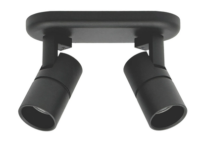 TUBY DUO zwart - dubbele opbouwspot GU10
