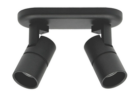 TUBY DUO black - double surface-mounted spotlight GU10