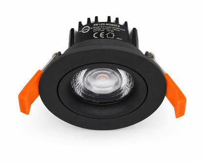PRIME 70 zwart + LED module 6W - 45mm inbouwdiepte