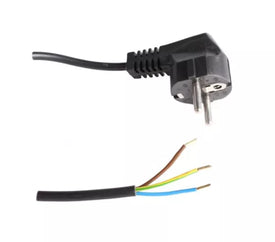 Cable with plug black 3x 0.75mm