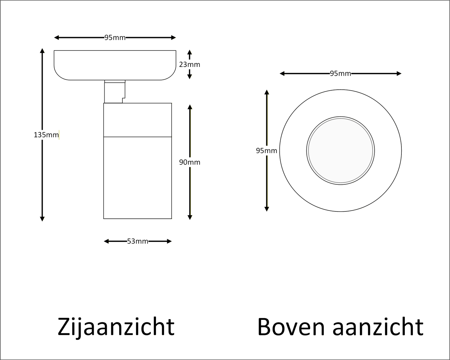 opbouwspot COMPACT SOLO | GU10 | zwart