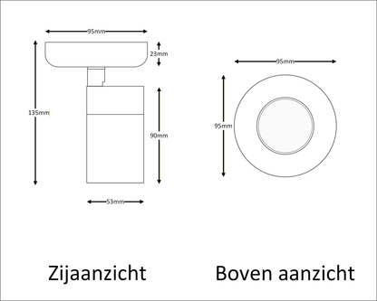 opbouwspot COMPACT SOLO | GU10 | zwart