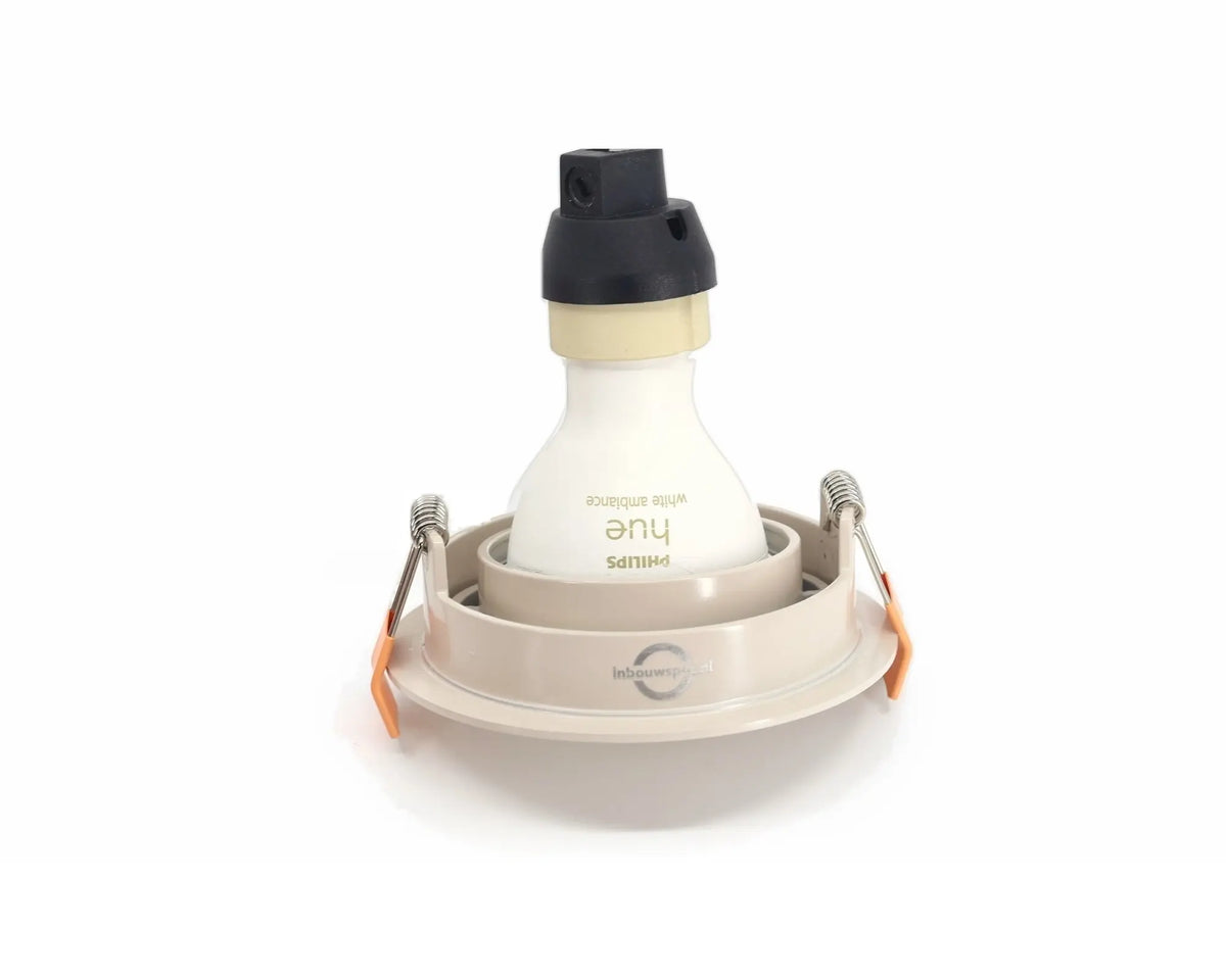AXIS 80 GU10 inbouwspot beige compleet met GU10 lamp en fitting