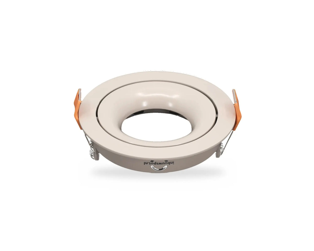 AXIS 80 GU10 inbouwspot beige, vooraanzicht