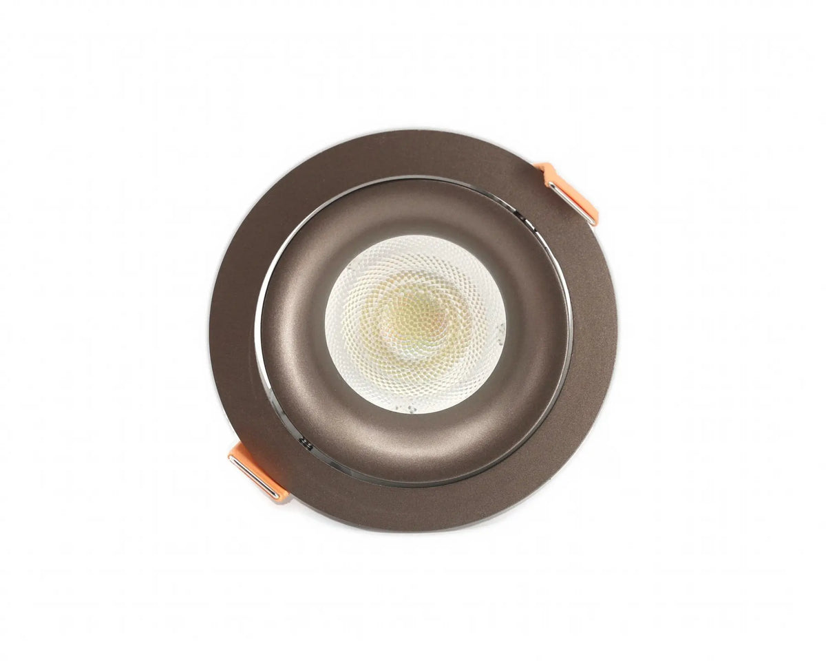 AXIS 80 GU10 inbouwspot brons met GU10 lamp, vooraanzicht