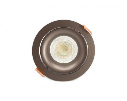 AXIS 80 GU10 inbouwspot brons met GU10 lamp, vooraanzicht