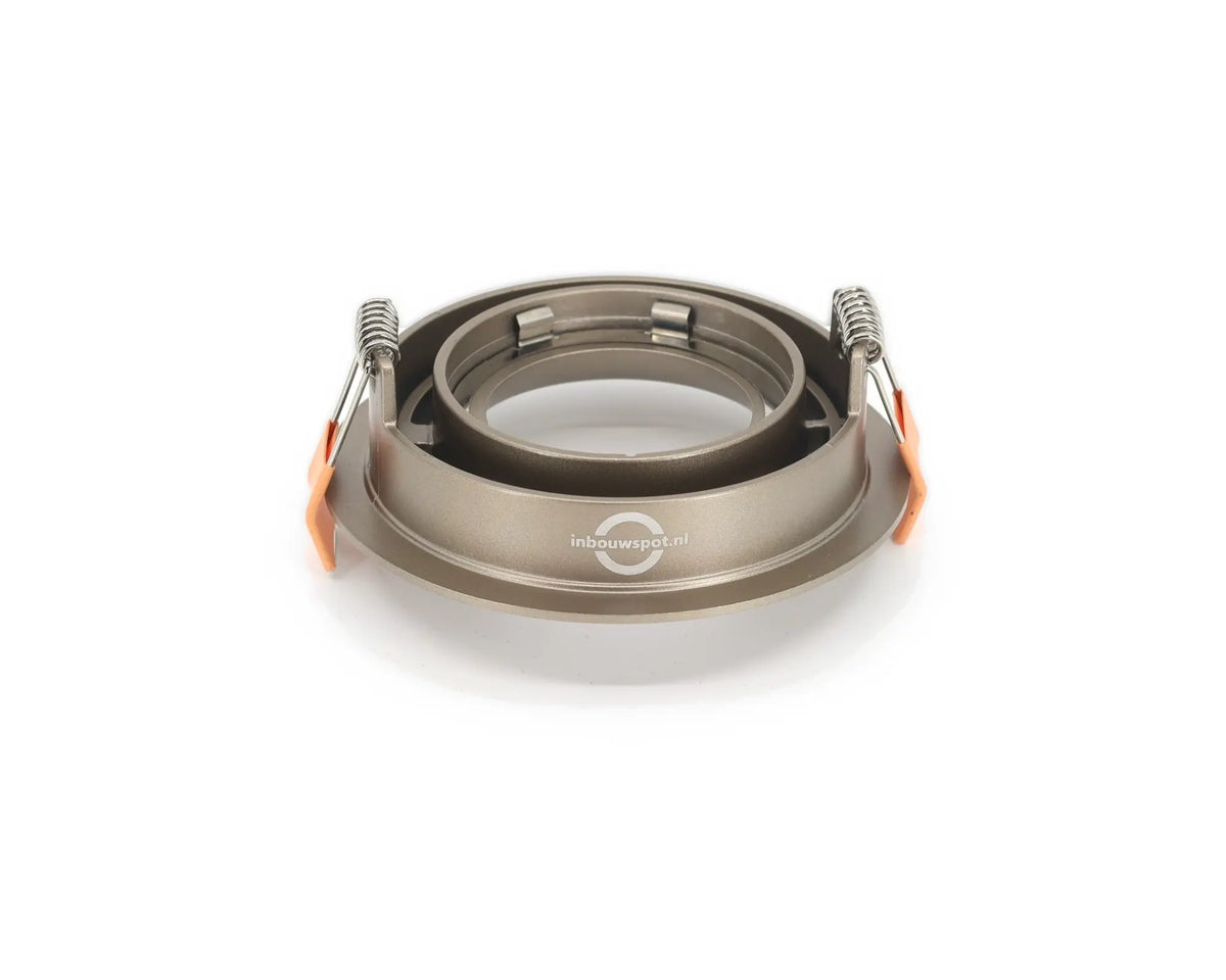 AXIS 80 GU10 inbouwspot champagne, achterkant met veren en GU10 houder