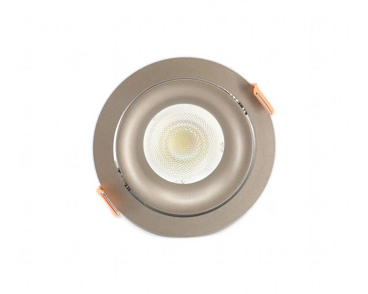 AXIS 80 GU10 inbouwspot champagne met GU10 lamp, vooraanzicht
