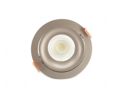 AXIS 80 GU10 inbouwspot champagne met GU10 lamp, vooraanzicht