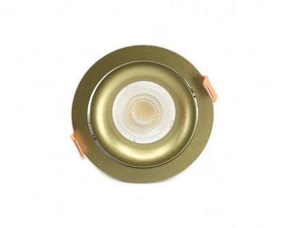AXIS 80 GU10 inbouwspot messing met GU10 lamp, vooraanzicht
