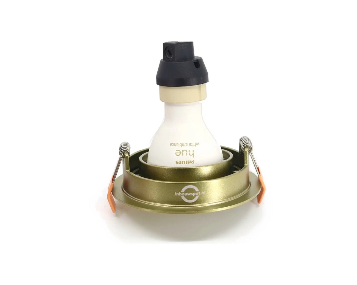 AXIS 80 GU10 inbouwspot messing compleet met GU10 lamp en fitting