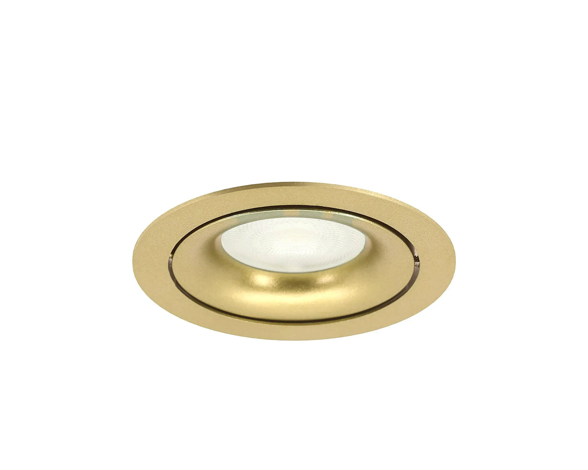 AXIS 80 kantelbare GU10 inbouwspot messing in het plafond