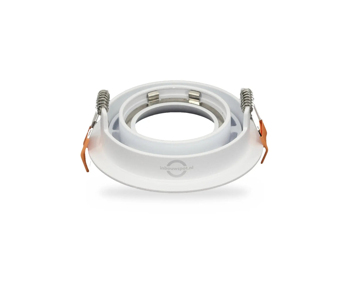 AXIS 80 GU10 inbouwspot wit, achterkant met veren en GU10 houder
