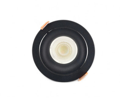 AXIS 80 GU10 inbouwspot zwart met GU10 lamp, vooraanzicht