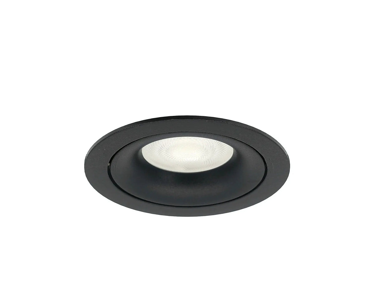 AXIS 80 kantelbare GU10 inbouwspot zwart in het plafond