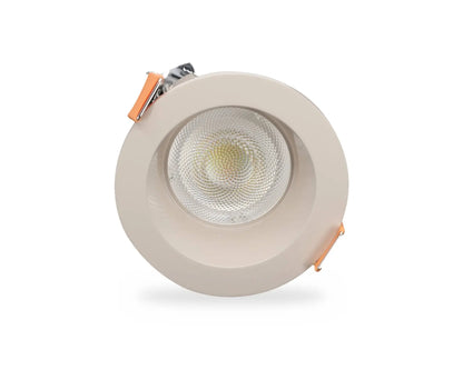 DEPTH 65 GU10 inbouwspot beige met GU10 lamp, vooraanzicht
