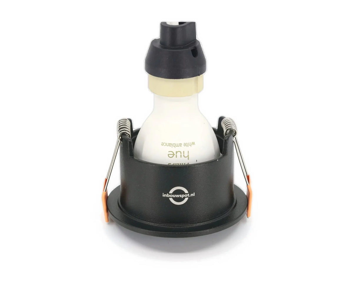 DEPTH 65 GU10 inbouwspot zwart compleet met GU10 lamp en fitting