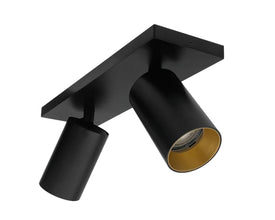 Surface-mounted spotlight HELIOS double GU10 - black