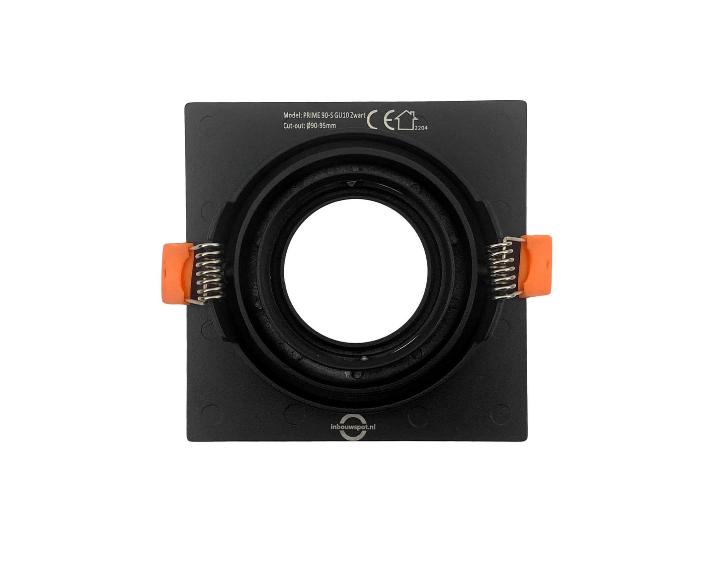 inbouwspot PRIME 90 vierkant GU10 zwart
