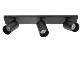 Surface-mounted spotlight HELIOS triple GU10 - black