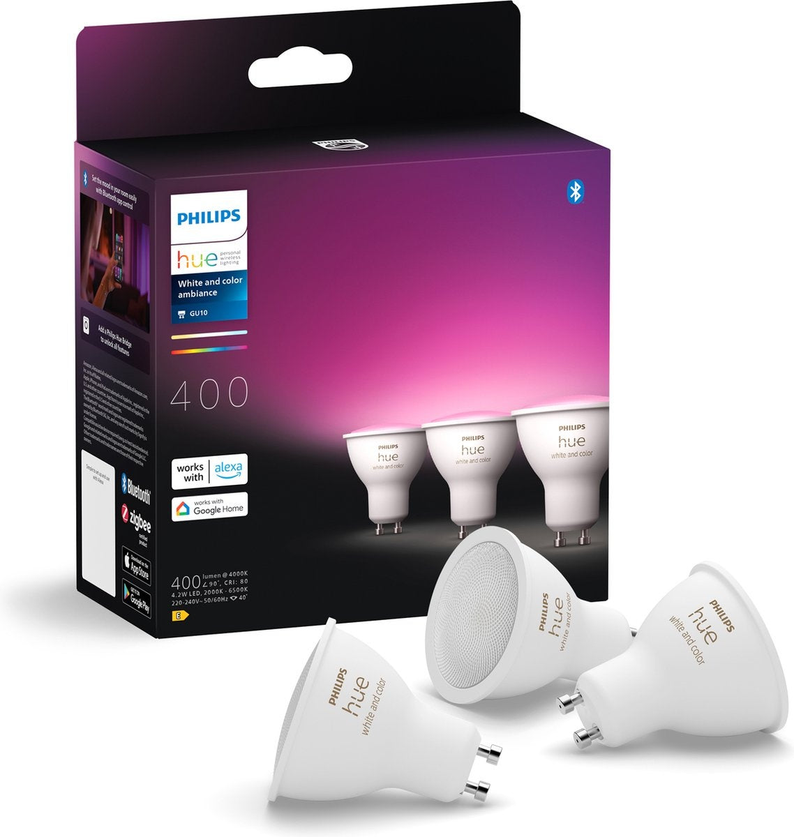 Philips HUE White and Color GU10 LED Lamp