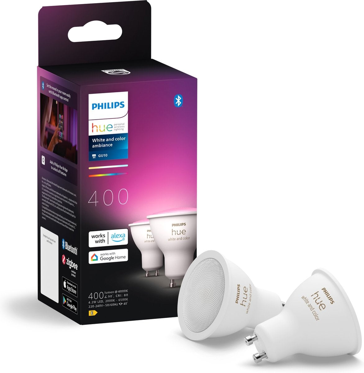 Philips HUE White and Color GU10 LED Lamp