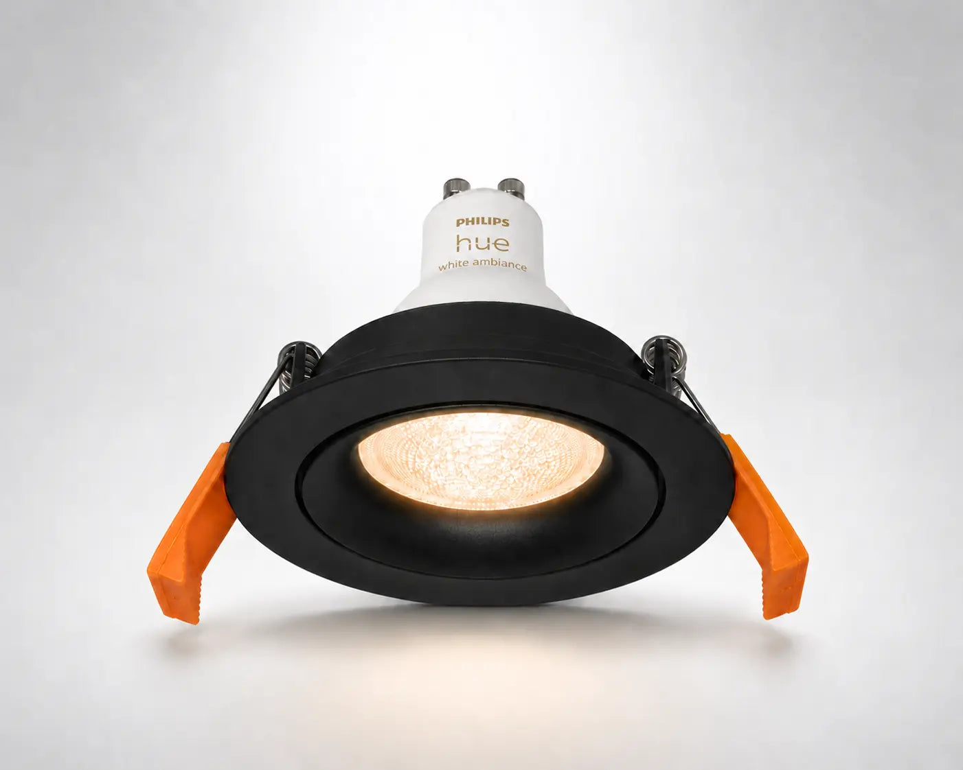 Philips Hue PRIME 70 inbouwspot zwart met White Ambiance GU10 lamp