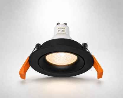 Philips Hue PRIME 70 inbouwspot zwart met White Ambiance GU10 lamp