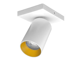 Surface-mounted spotlight HELIOS single GU10 - white - rectangular