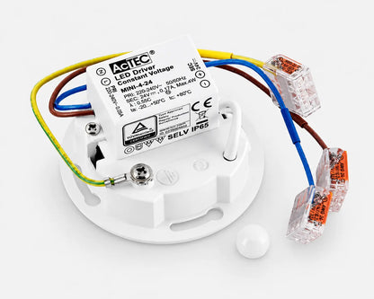 Inbouwmodule van de Alwaid Pro Motion met ingebouwde voeding en aansluitklemmen