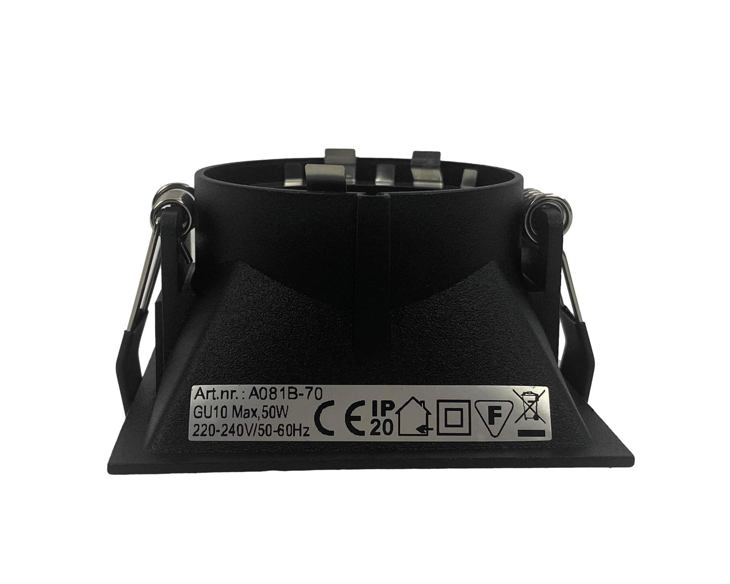 inbouwspot SQUARE GU10 zwart